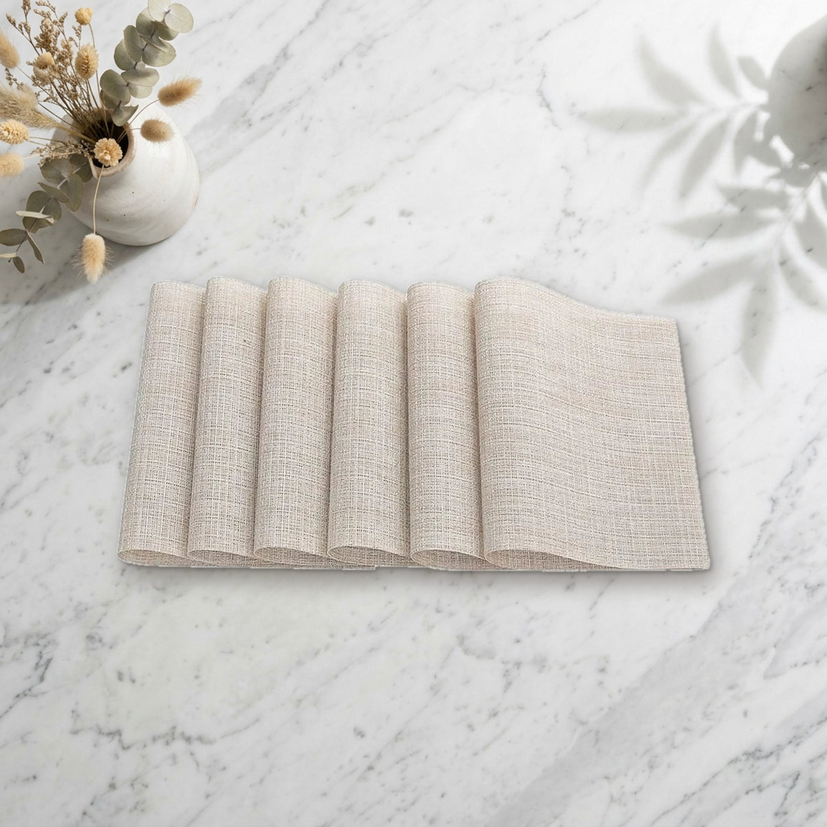 Lot de set de table blanc plastique