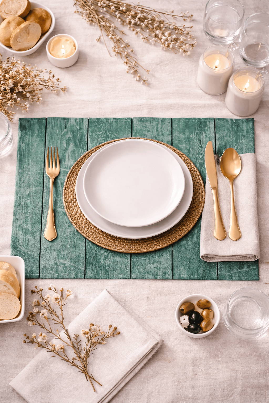 Set de table bois exotique | Imitation