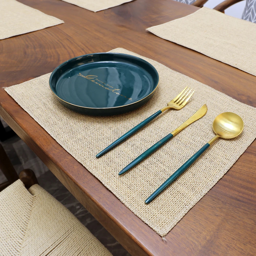 Set de table jute rectangulaire | Toile antidérapante
