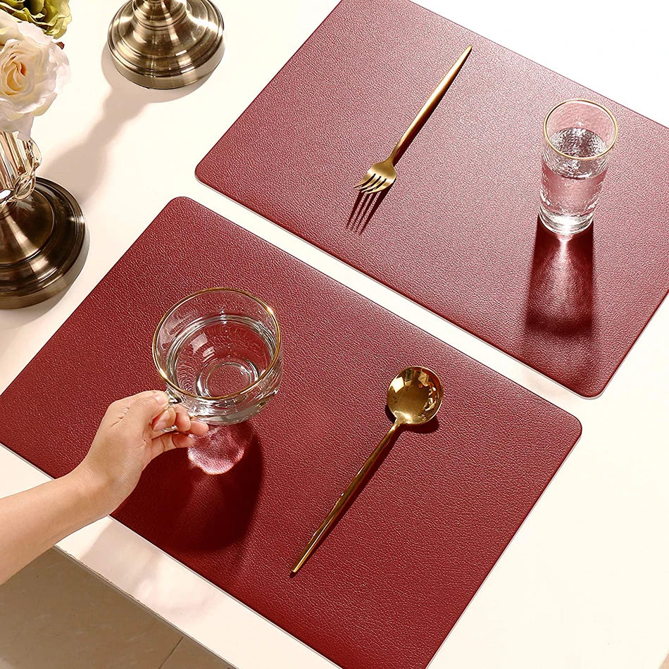 Set de table en simili cuir | Luxe