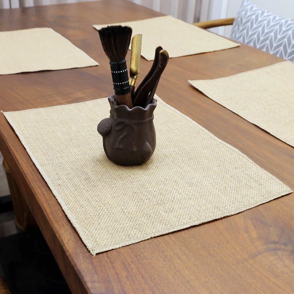 Set de table jute rectangulaire | Toile antidérapante