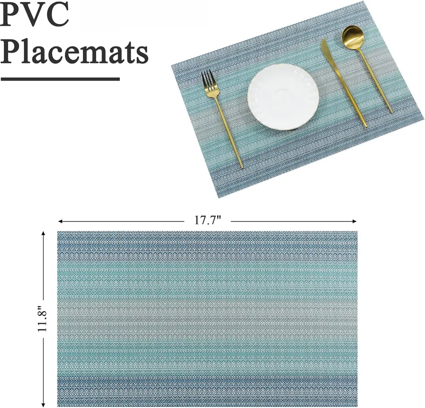 Set de table rectangle bleu | Océan