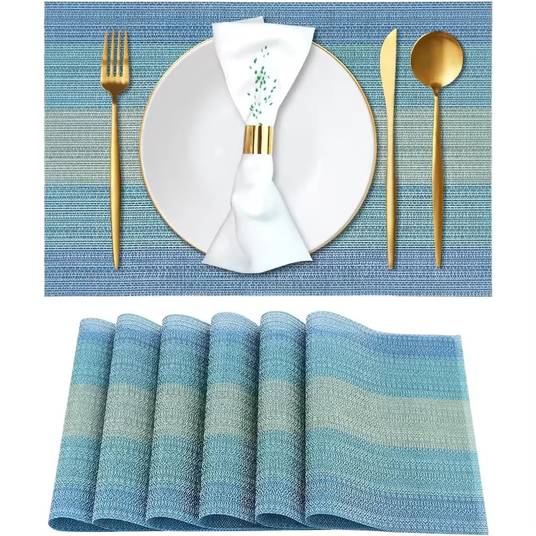 Set de table rectangle bleu
