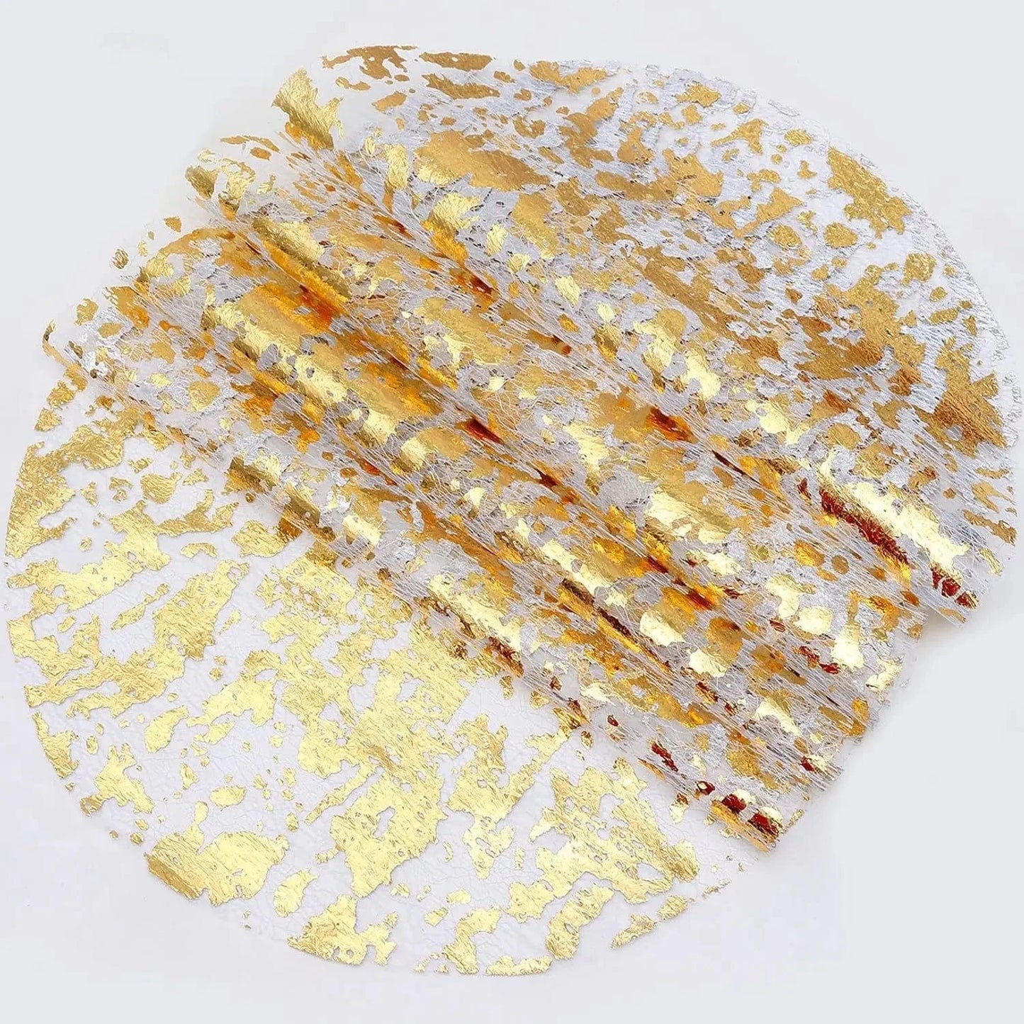 Set de table argenté rond | Joli Set de Table Doré / Diamètre 33cm / 30PCS