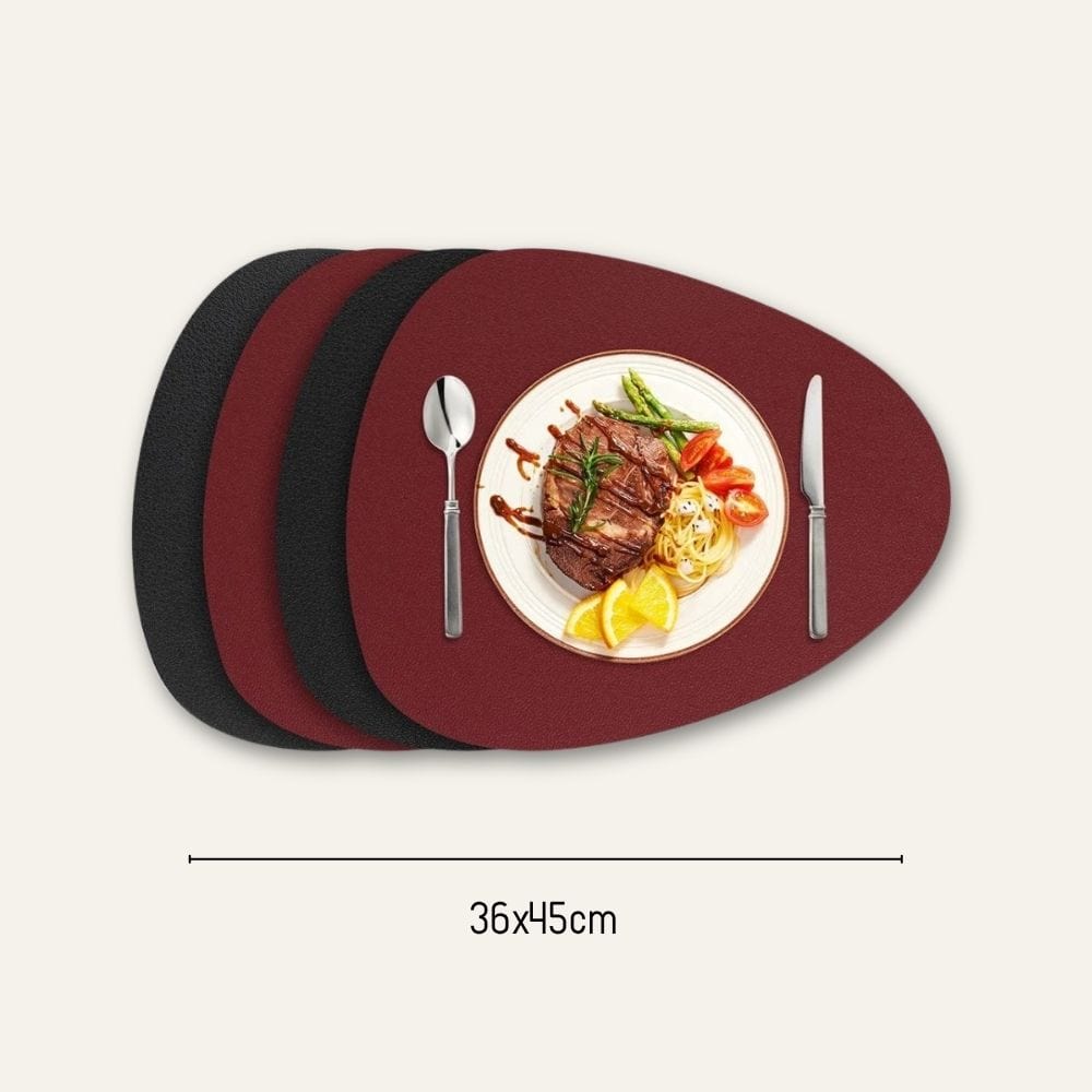 Set de table aspect cuir | Double couleur | Joli Set de Table
