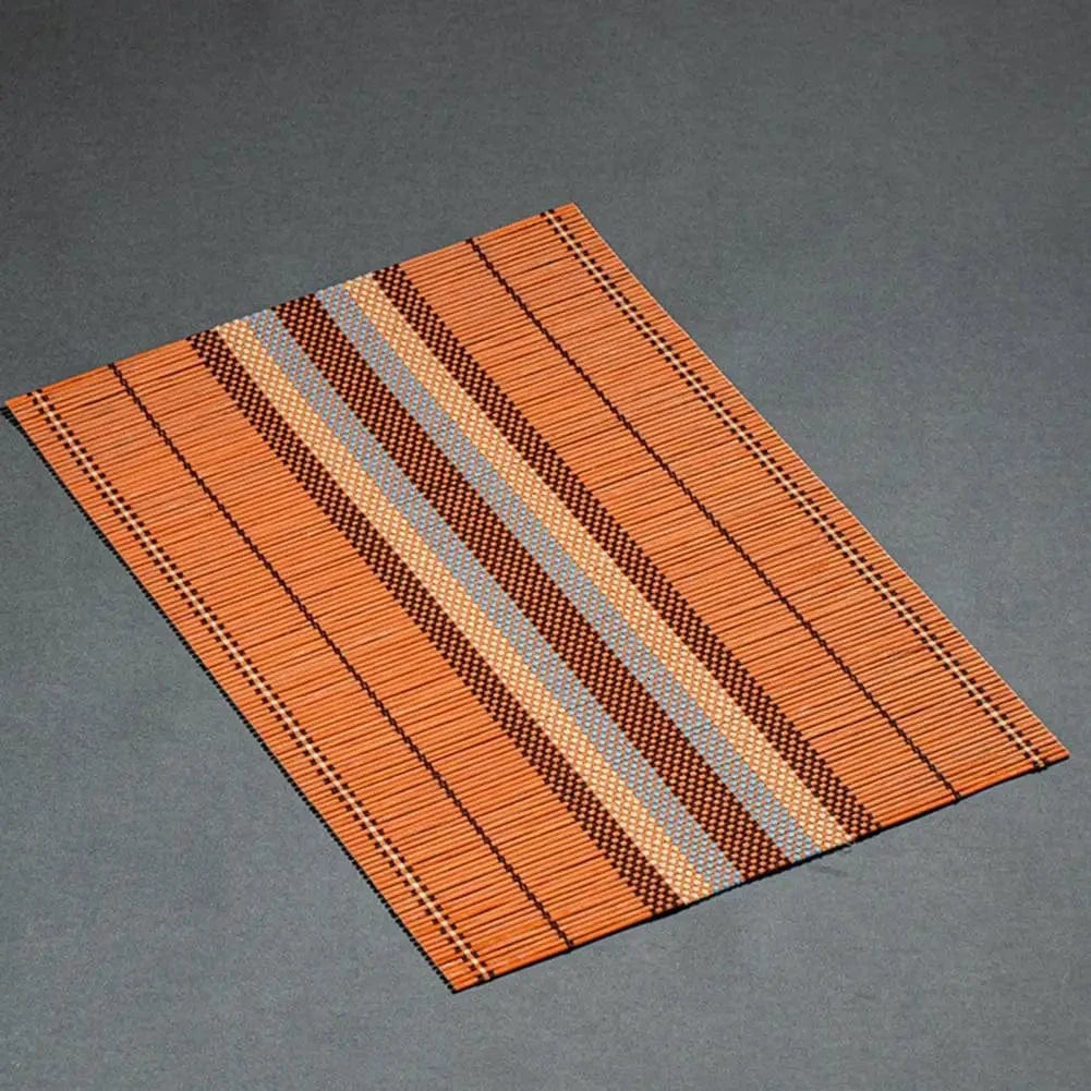 Set de table bambou couleur | Rectangle classique | Joli Set de Table Orange foncé / 46x31 cm