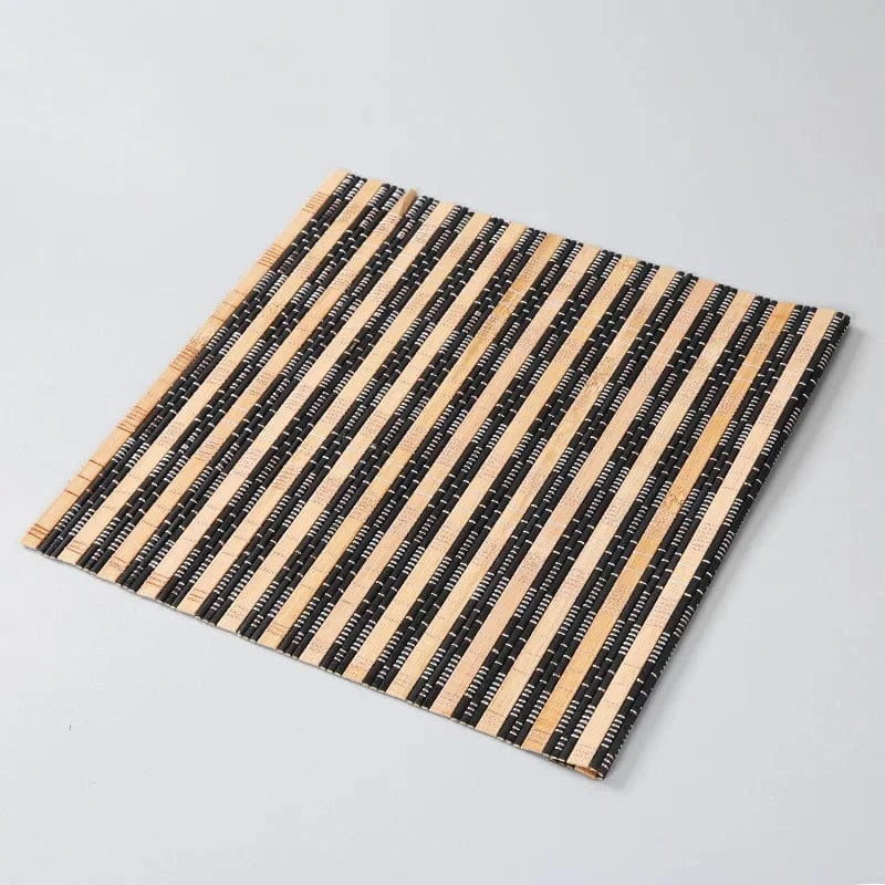 Set de table bambou foncé | Thé | Joli Set de Table Color 20X20CM / XS