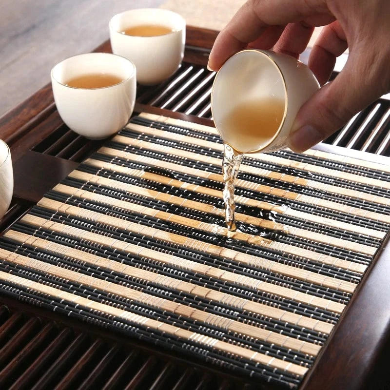 Set de table bambou foncé | Thé | Joli Set de Table