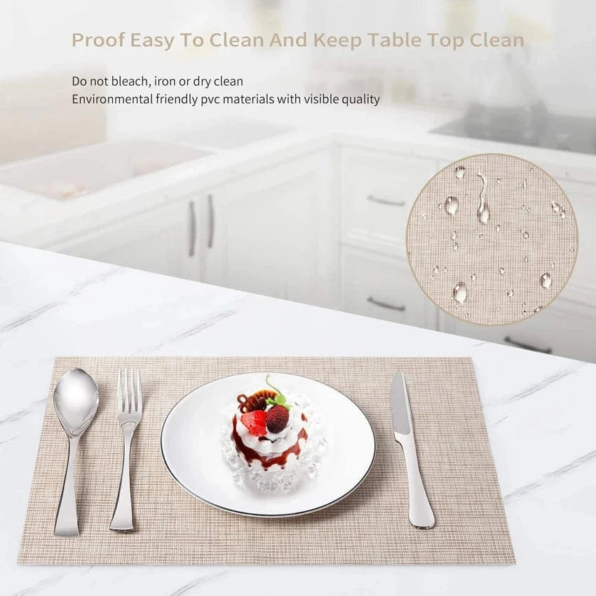 Set de table beige plastique | Luxe | Joli Set de Table