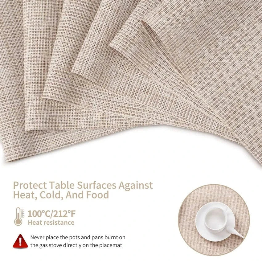 Set de table beige plastique | Luxe | Joli Set de Table