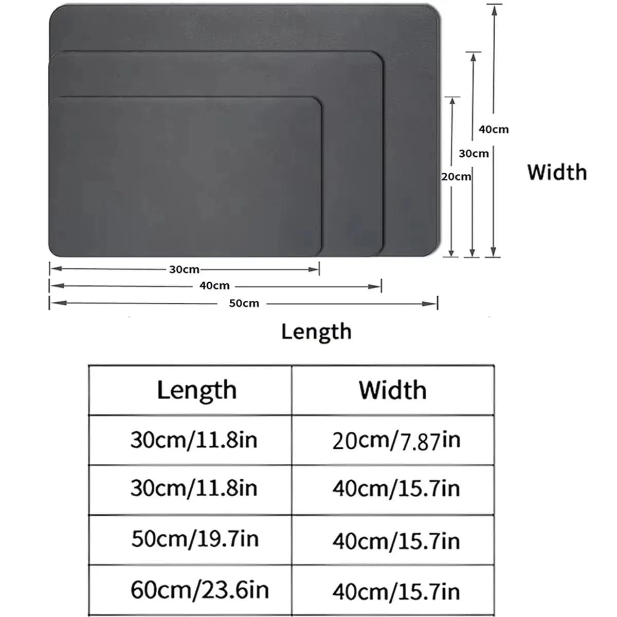 Set de table blanc rectangulaire | Effet marbre | Joli Set de Table