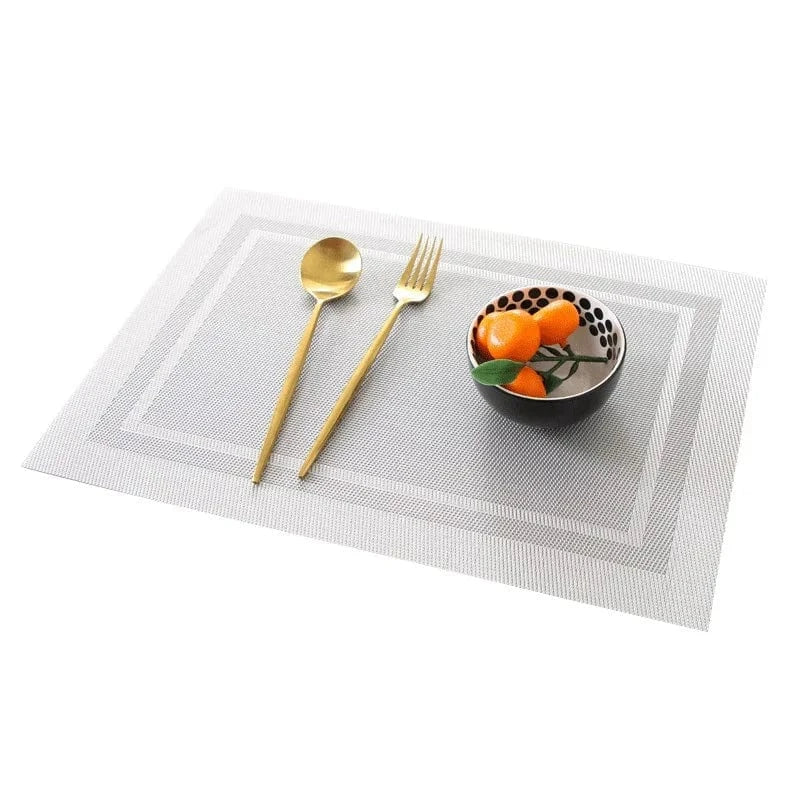 Set de table blanc rectangulaire | Magnifique | Joli Set de Table Hx-cd032-03 / 6pcs