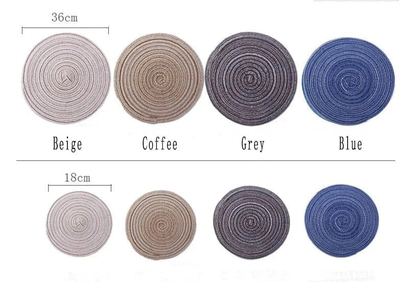 Set de table bleu rond | Joli Set de Table