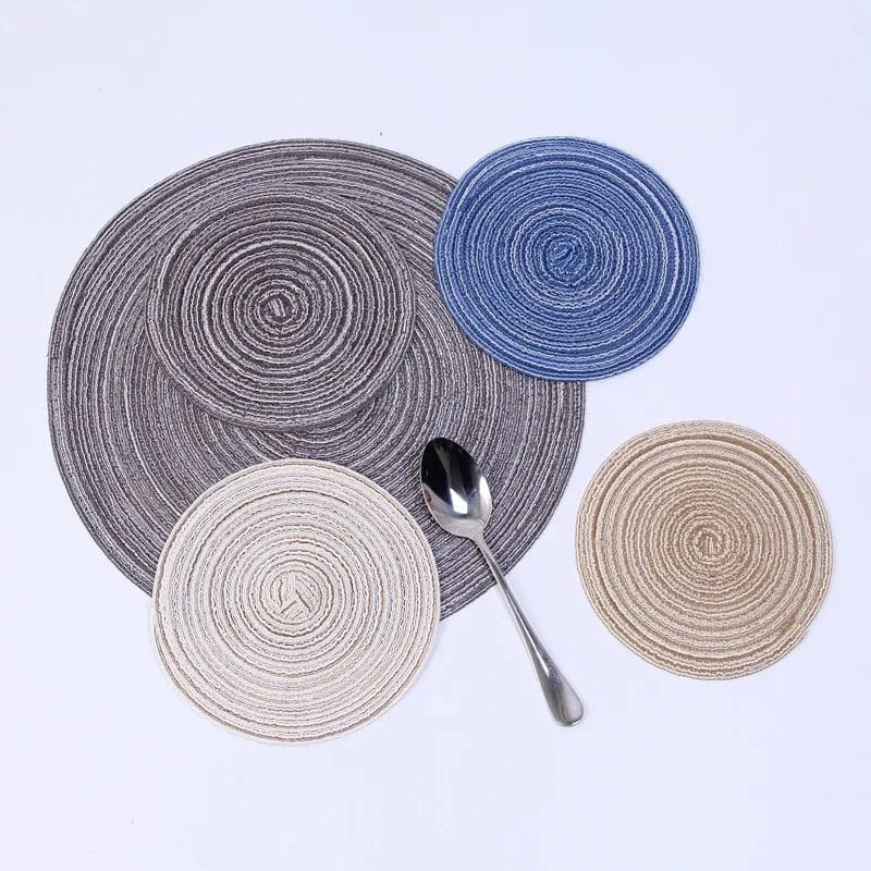 Set de table bleu rond | Joli Set de Table