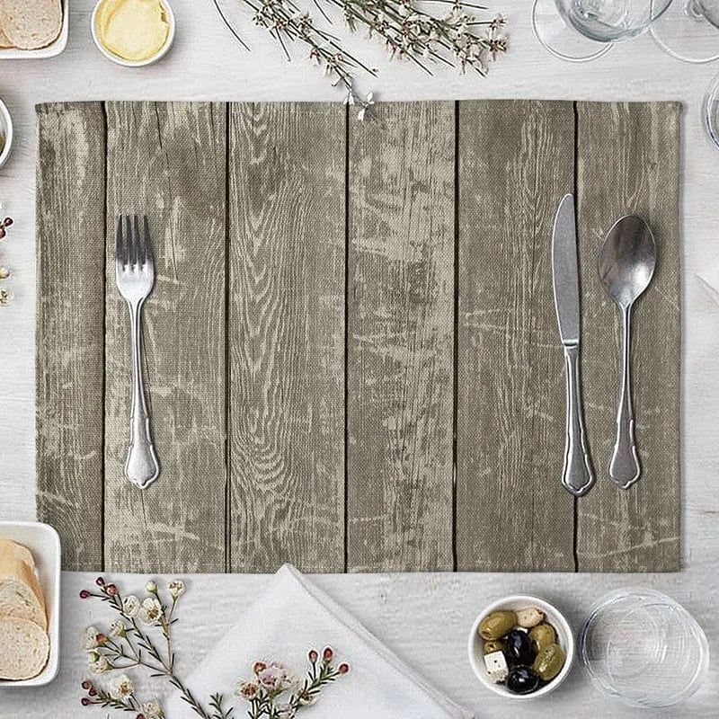 set de table bois clair | Imitation | Joli Set de Table 6 / 40X30cm
