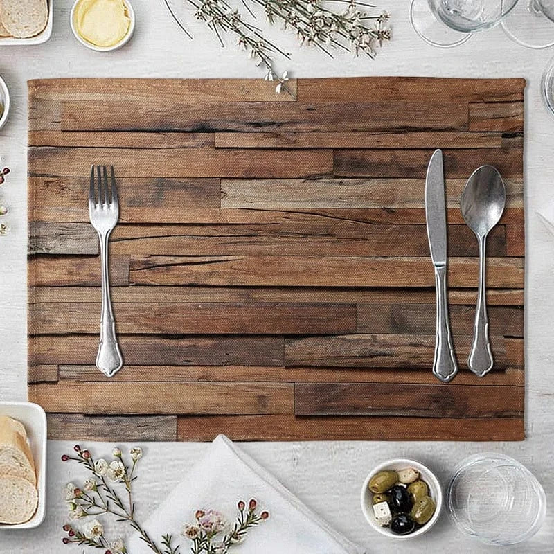 Set de table bois | Rectangle | Joli Set de Table 4 / 40X30cm