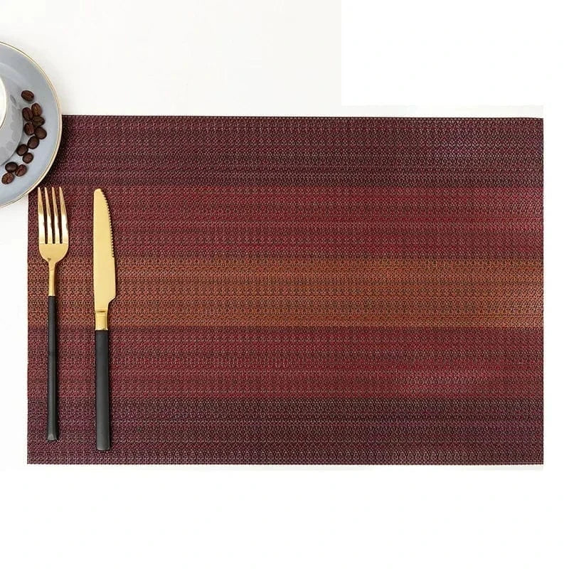 Set de table coloré design | Dégradé | Joli Set de Table E-Red / 6PC / 30X45CM