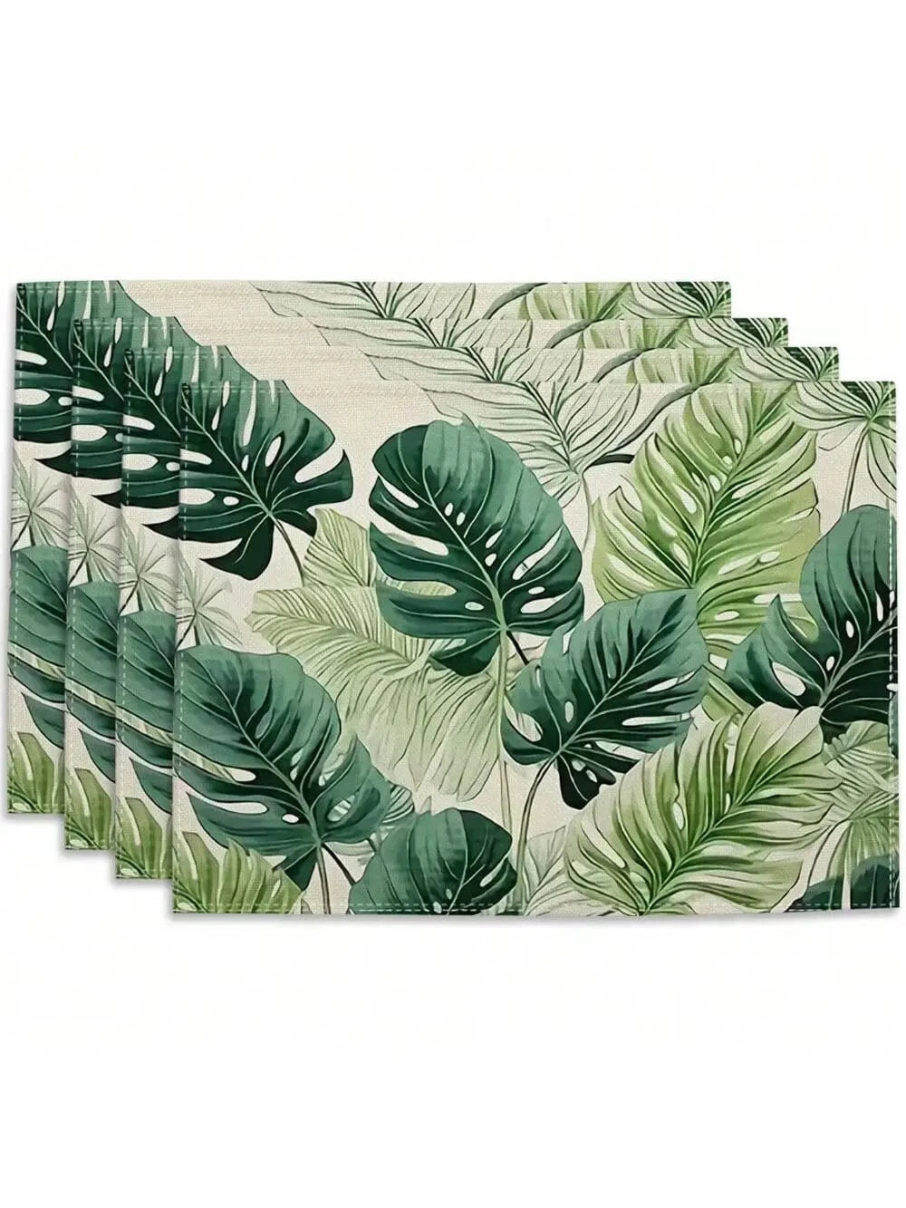 Set de table coton lavable | Forêt | Joli Set de Table 4 pièces-1 / 32x42cm