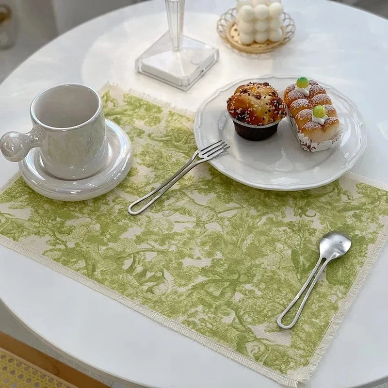 Set de table coton lin | Style nordique | Joli Set de Table 12 / 29x43cm