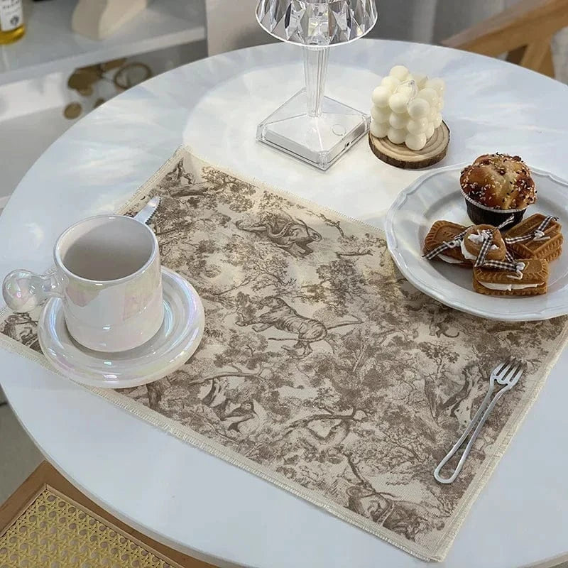 Set de table coton lin | Style nordique | Joli Set de Table 4 / 29x43cm