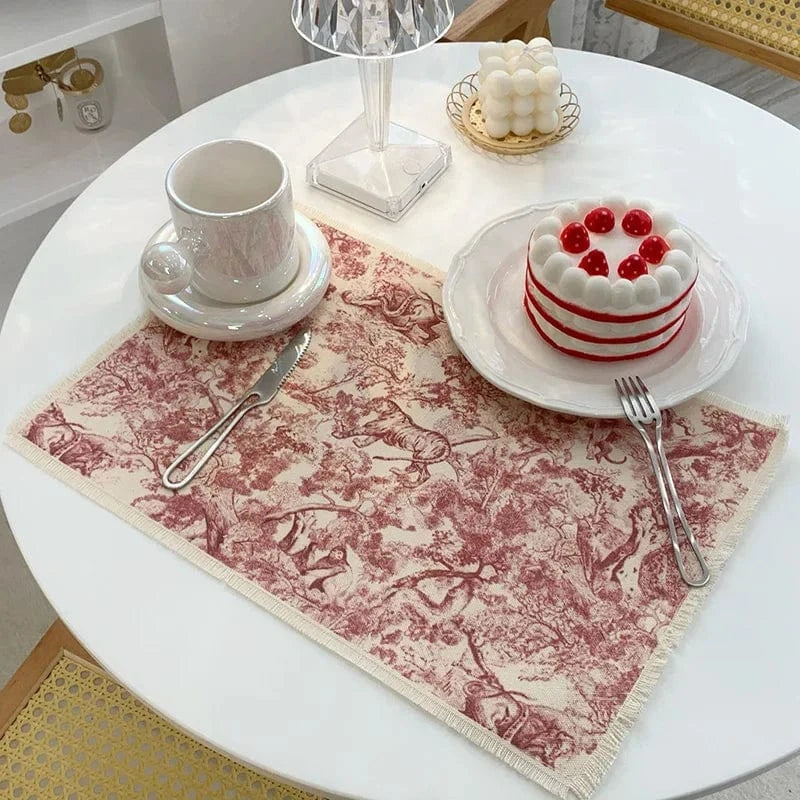 Set de table coton lin | Style nordique | Joli Set de Table 6 / 29x43cm