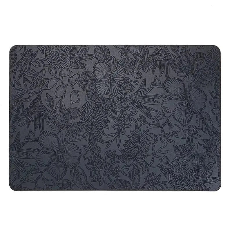 Set de table design cuir | Nature | Joli Set de Table Noir / 43x30 cm