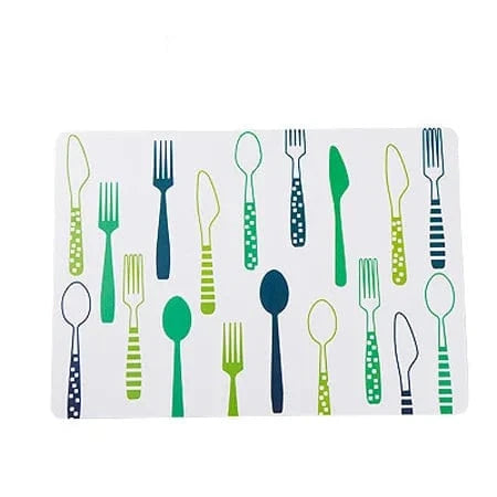 Set de table design lavable | Motifs | Joli Set de Table Vaisselle verte / 2pcs-pack