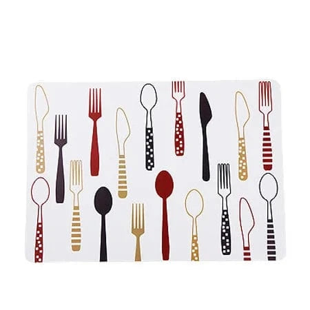 Set de table design lavable | Motifs | Joli Set de Table Vaisselle rouge / 2pcs-pack