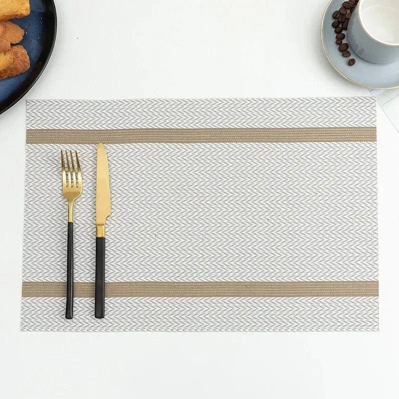 Set de table design luxe | Plastique | Joli Set de Table A-Ivory / 6PC / 30X45CM