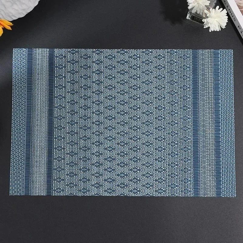 Set de table design plastique | Losanges aplatis | Joli Set de Table D-Blue / 6PC / 30X45CM