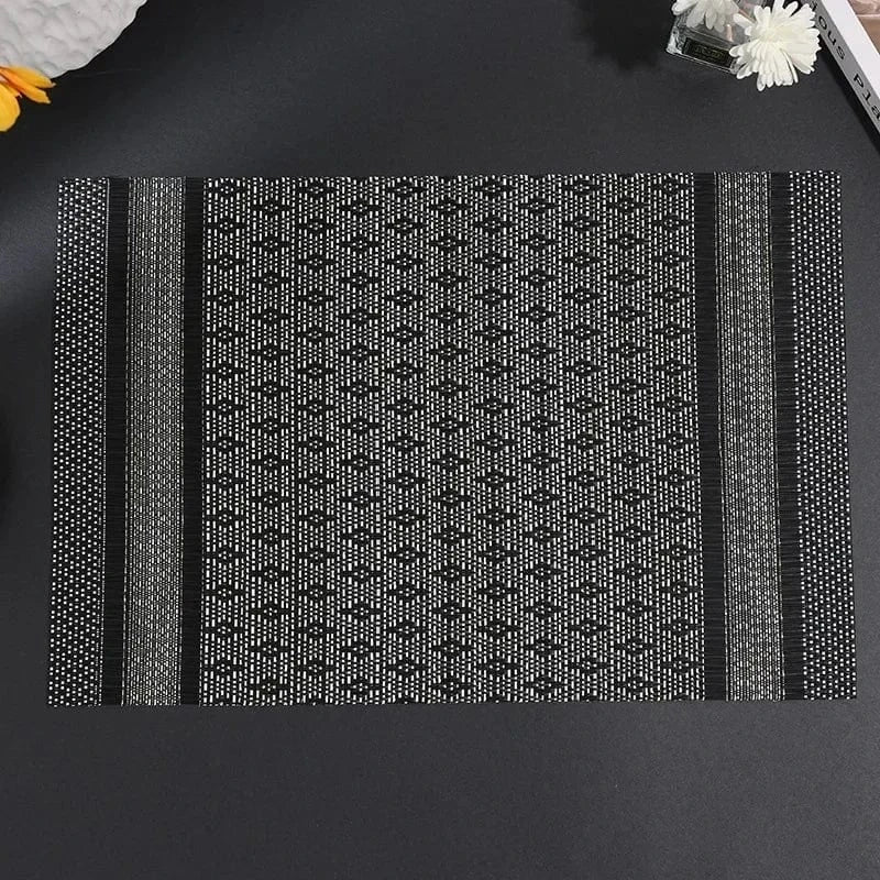Set de table design plastique | Losanges aplatis | Joli Set de Table D-Black / 2PC / 30X45CM