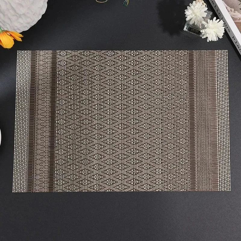 Set de table design plastique | Losanges aplatis | Joli Set de Table D-Coffee / 6PC / 30X45CM