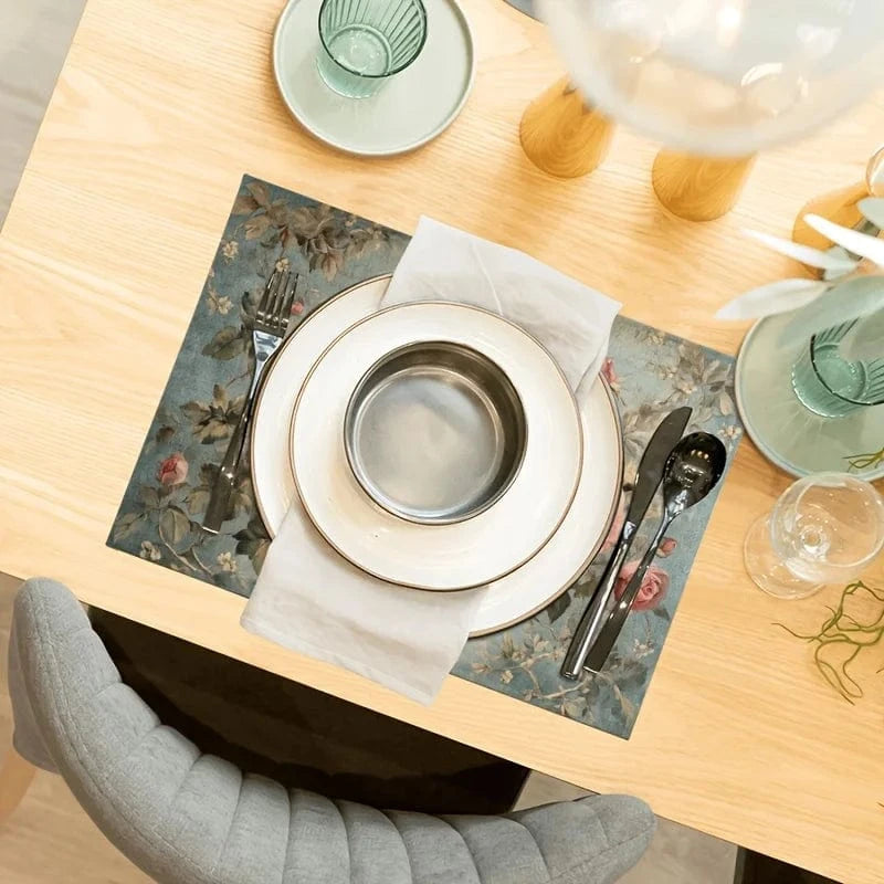 Set de table design | Trois roses | Joli Set de Table 12x18 pouces