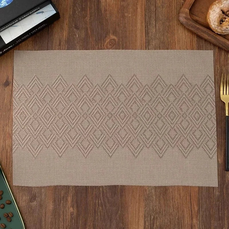 Set de table doré noel | Losange | Joli Set de Table Camel / 6PC / 30X45CM