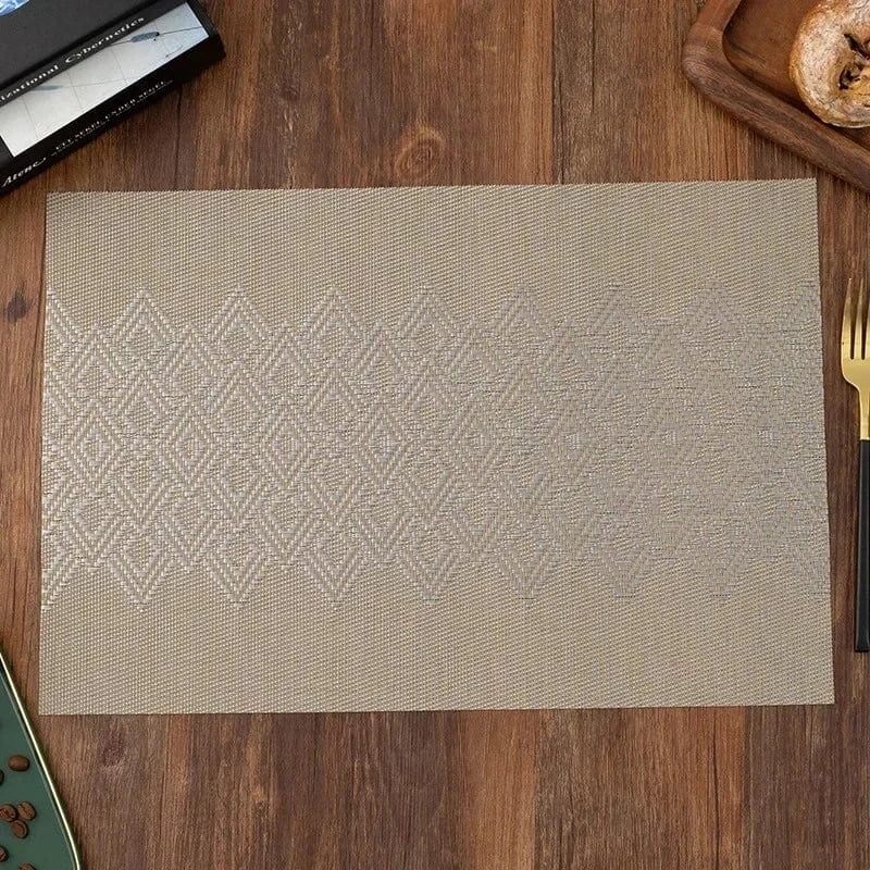 Set de table doré noel | Losange | Joli Set de Table Beige / 4PC / 30X45CM