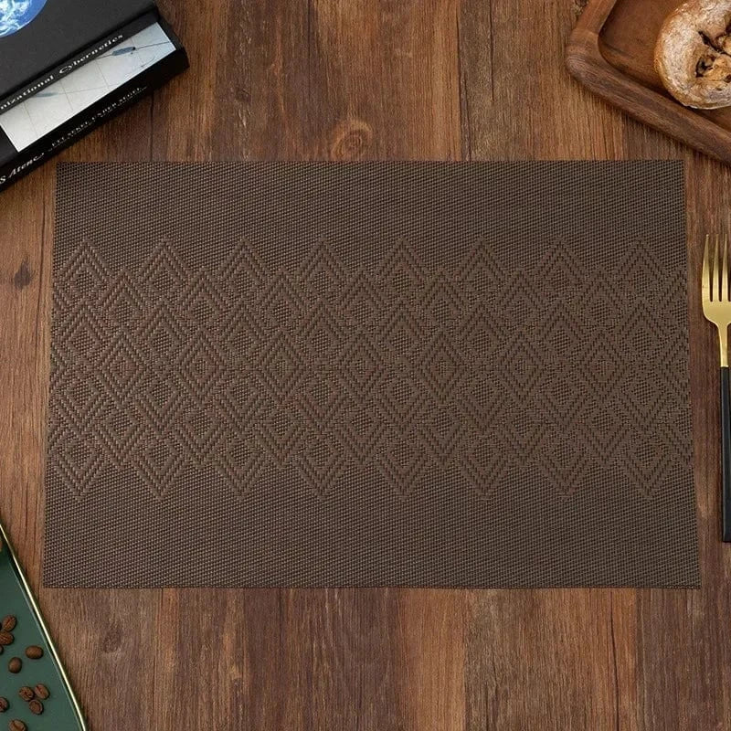 Set de table doré noel | Losange | Joli Set de Table Brun / 6PC / 30X45CM