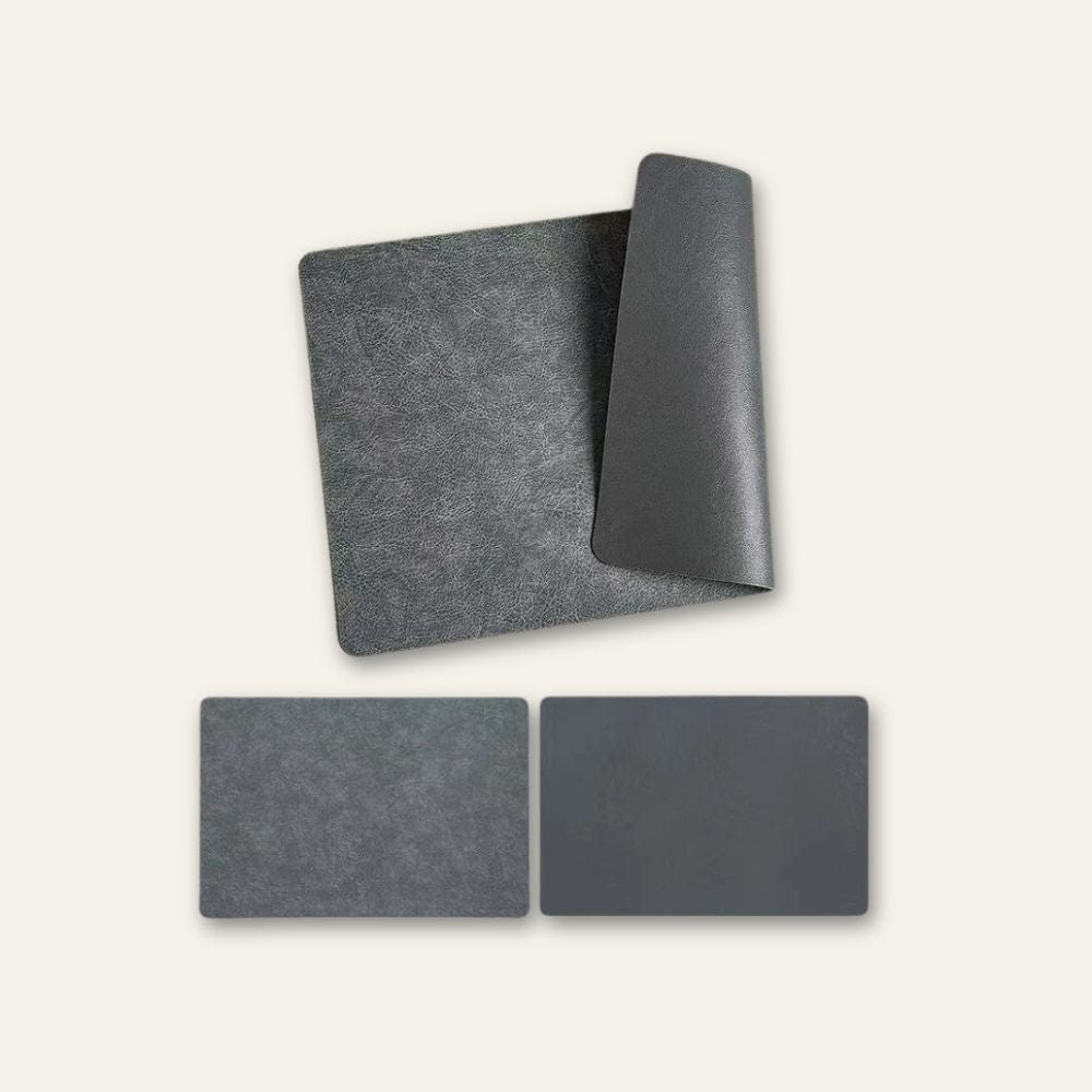 Set de table effet cuir | Cuisine | Joli Set de Table Gris / 44.5x30cm / Lot de 1 pièce