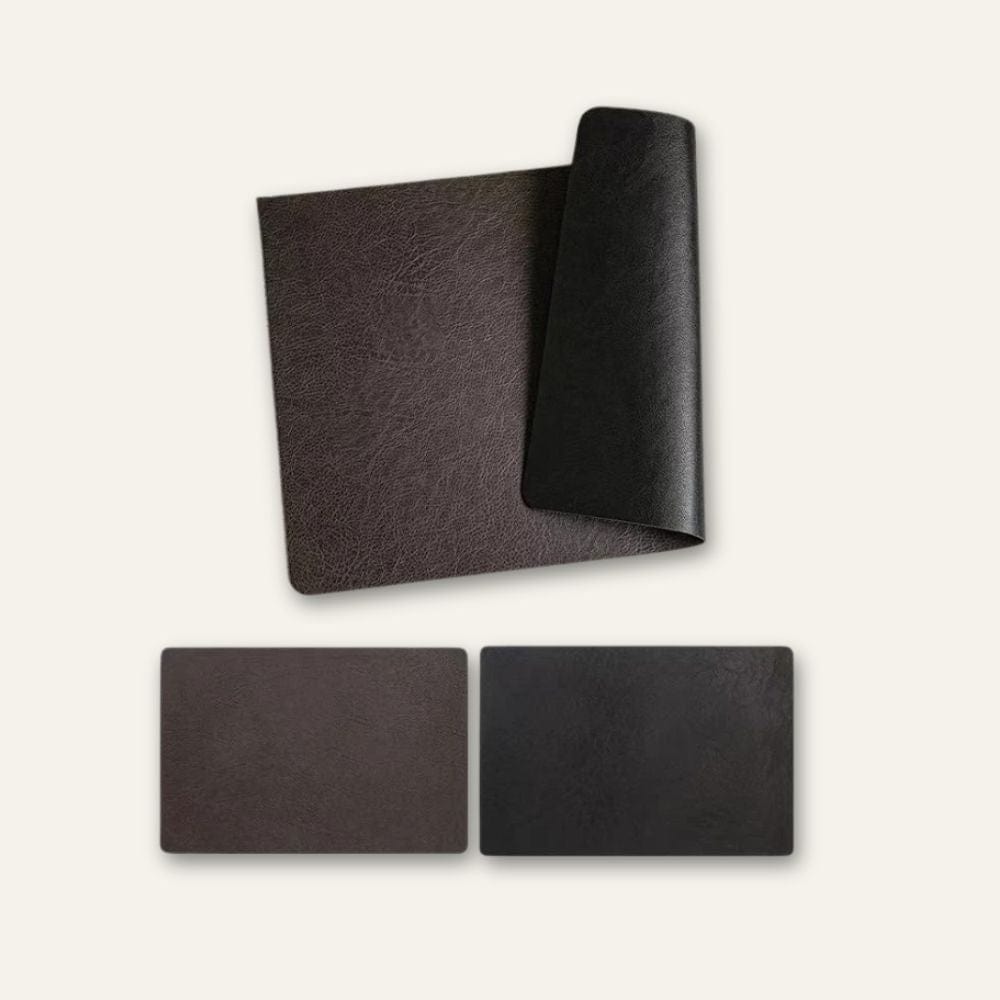 Set de table effet cuir | Cuisine | Joli Set de Table Noir / 44.5x30cm / Lot de 1 pièce