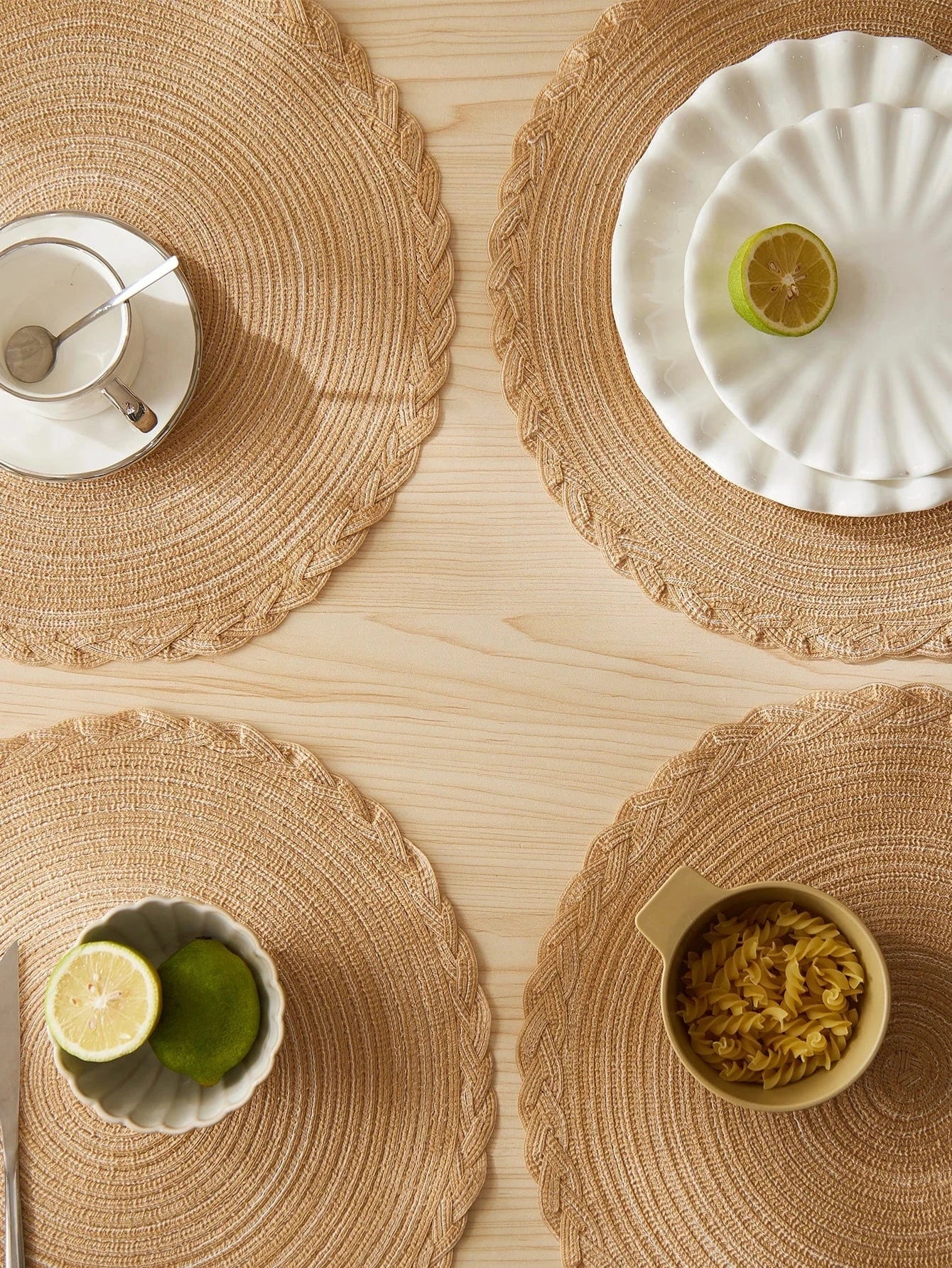 Set de table effet paille | Tresse contour | Joli Set de Table