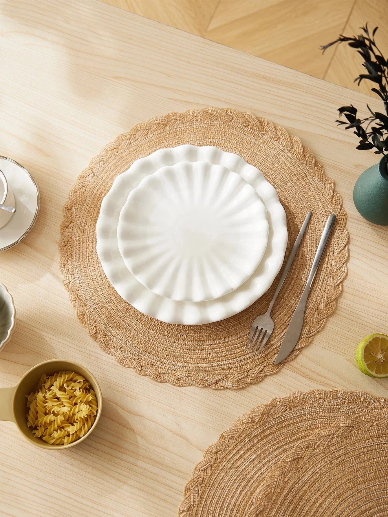 Set de table effet paille | Tresse contour | Joli Set de Table