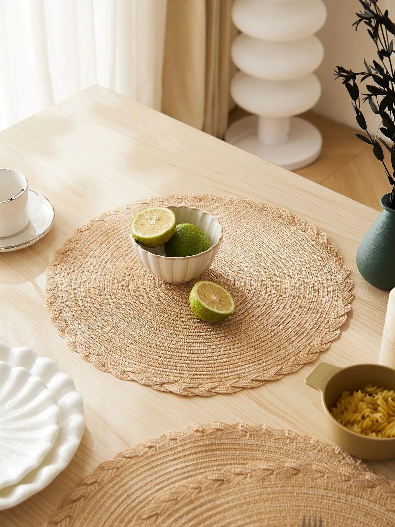 Set de table effet paille | Tresse contour | Joli Set de Table