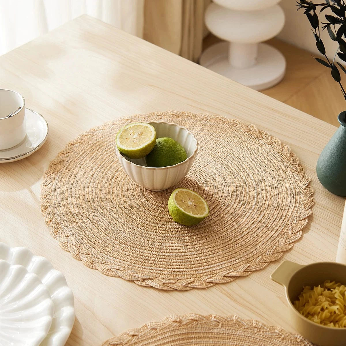 Set de table effet paille | Tresse contour | Joli Set de Table