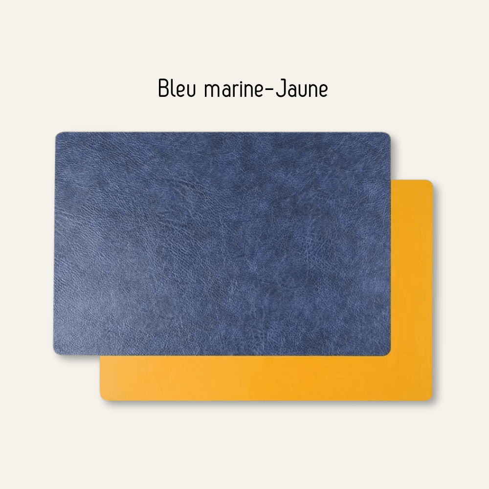 Set de table en cuir | Style classique | Joli Set de Table Marinjaune / 43x30cm / Lot de 4 pièces
