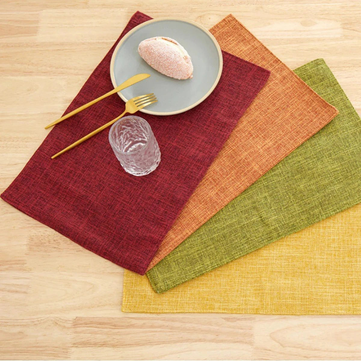 Set de table en lin de couleur uni | Occidental | Joli Set de Table