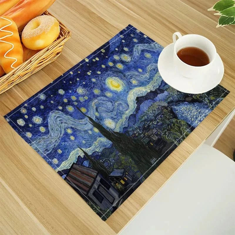 Set de table en lin | Van Gogh | Joli Set de Table 202302-23 / 30X40cm