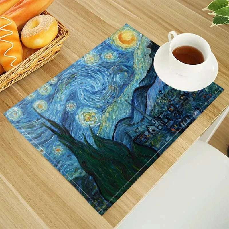 Set de table en lin | Van Gogh | Joli Set de Table 202302-16 / 30X40cm