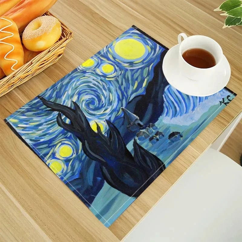 Set de table en lin | Van Gogh | Joli Set de Table 202302-20 / 30X40cm