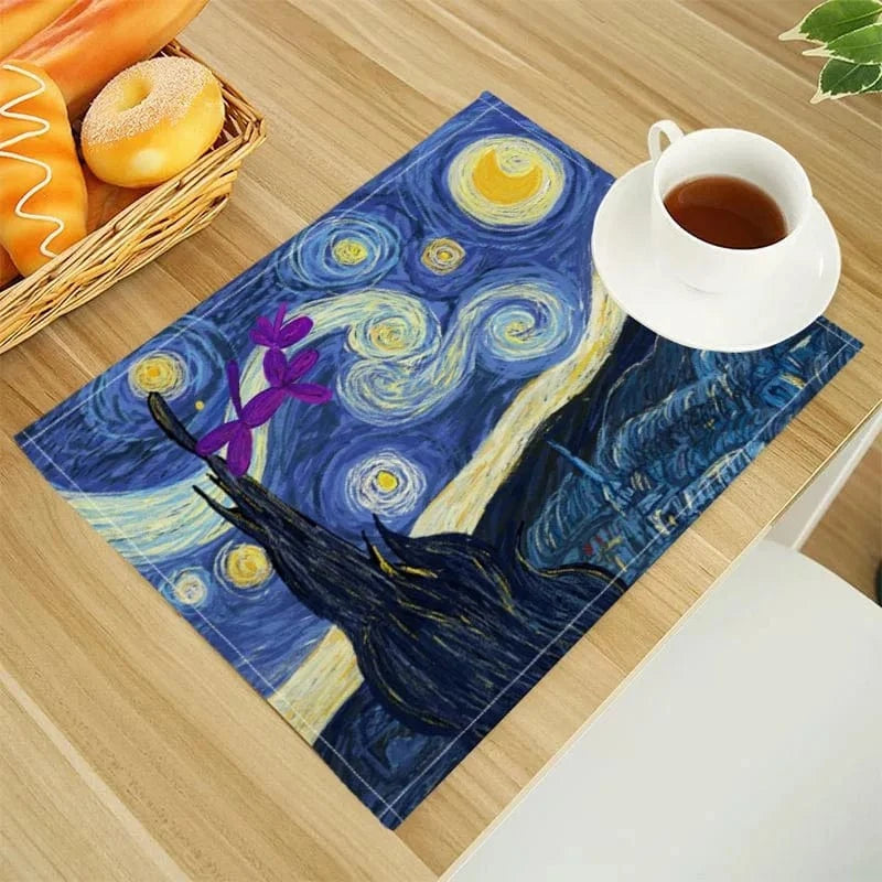 Set de table en lin | Van Gogh | Joli Set de Table 202302-15 / 30X40cm