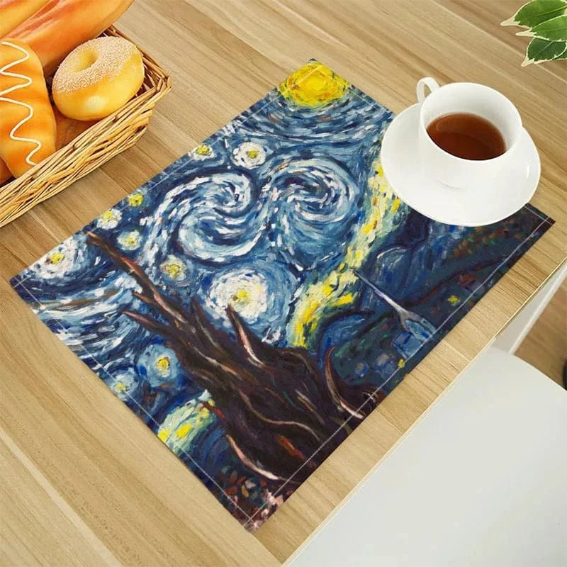 Set de table en lin | Van Gogh | Joli Set de Table 202302-11 / 30X40cm