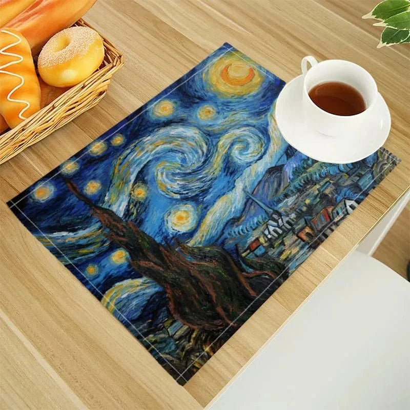 Set de table en lin | Van Gogh | Joli Set de Table 202302-25 / 30X40cm